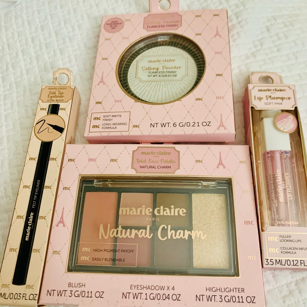 Marie Claire Makeup Set bundle - Pink and Gold